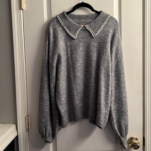 H&M Pearl Collared Sweater